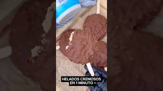 HELADOS CREMOSOS en 1 MINUTO shorts recetas [upl. by Rafaelof]