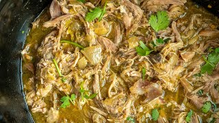 Slow Cooker Salsa Verde Pulled Pork [upl. by Eclud]