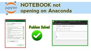 JUPYTER Notebook launch error SOLVED on Anaconda  Notebook not working on Anaconda 2024 [upl. by Stickney197]