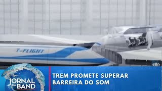 Trem flutuante chinês promete superar a velocidade do som  Jornal da Band [upl. by Lieno30]