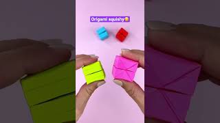 Origami BUTTON SQUISHY paper antistress toy [upl. by Hagep533]