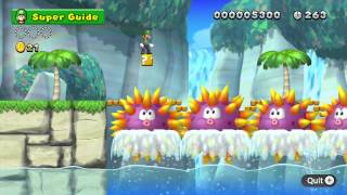 34 Urchin Shoals  Luigis Super Guide  New Super Mario Bros U [upl. by Maples]