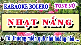 Nhạt nắng karaoke tone nữ  Vàng AnhTôi thương miền quê nhớ hoàng hôn [upl. by Sherr]