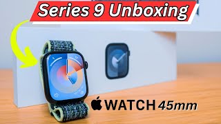 Apple Watch Series 9  Unboxing and Setup 45mm Midnight Aluminum [upl. by Ecenaj]