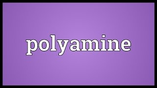 Polyamine Meaning [upl. by Grannie]