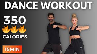 15 min intense DANCE HIIT for fat BURN  Standing no equipment [upl. by Arraic477]