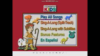 Cedarmont Kids Action Bible Songs 2002 DVD menu walkthrough [upl. by Calhoun796]