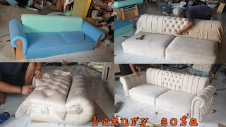 cara membuat sofa terbaru  membuat sofa minimalis sendiri  simak caranya dan prosesnya [upl. by Ahsiym]