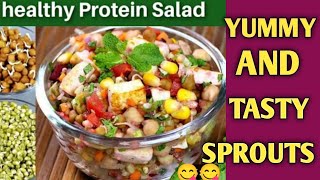 Protein Saladप्रोटीन सलादweight Loss Recipe Sprouts Salad RecipeCreative Corner By Meenakkshi [upl. by Suinuj776]