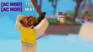 using EVERY HACK against an AC MOD Roblox Bedwars [upl. by Nunes]