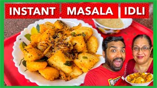 Instant Masala Idli Recipe with Instant Chutney Recipe  Cooking Paaji [upl. by Darrick949]