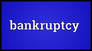 Bankruptcy Meaning [upl. by Guidotti]