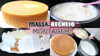 BOLO DE ANIVERSÁRIO SIMPLES E FÁCIL 🎂 Receita Completa Passo a Passo [upl. by Philbo]