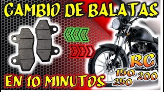 CAMBIO DE BALATAS DELANTERAS DE RC 250 DE ITALIKA  TUTORIAL PASO A PASO SIN DIFICULTAD  CAP 11 [upl. by Nelia]