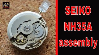 SEIKO NH35 famous micro brands watch movement assembly [upl. by Hafeetal]