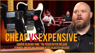 Cheap vs Expensive  Fender American Vintage II Tele Deluxe vs Squier Classic Vibe Tele Deluxe [upl. by Laroc]