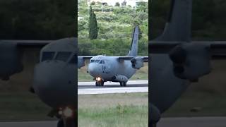 CLOSEUP ALENIA C27J SPARTAN TAKEOFF [upl. by Nosnaj]