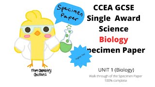 CCEA GCSE Single Award Science Biology Unit 1 Higher Tier Specimen Exam Paper [upl. by Kung]