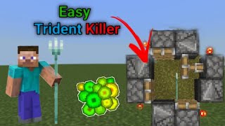 Minecraft Pocket Edition Easy Trident Killer😱 [upl. by Razal]