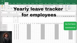 Create a Yearly leave tracker for Employees [upl. by Ahsas177]