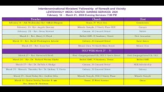 “IMF of Norwalk and Vicinity”  031324  Calvary Baptist Church [upl. by Carn737]