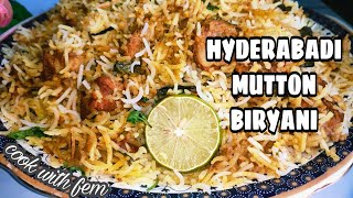 Hyderabadi Mutton Biryani  Best Mutton Dum Biryani  Pakki Akhni ki Dum Biryani  Cook With Fem [upl. by Hanny759]