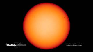 Sunspot TimeLapse  February 2013  Video [upl. by Aynwat]