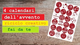 CALENDARIO AVVENTO fai da te 4 idee  riciclo creativo tutorial 41 [upl. by Niarb491]