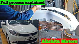 Tata Tiago Pearl White Painting  Full Process Explained [upl. by Hana]