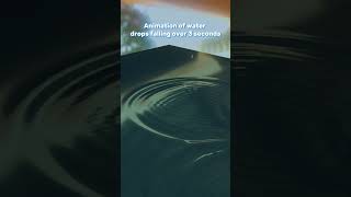 Animation of water drops falling over 3 seconds nvit [upl. by Ggerc]