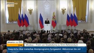 Anschluss der Krim an Russland  Rede von Wladimir Putin am 18032014 [upl. by Lewin412]