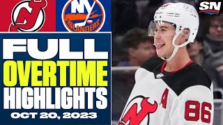 New Jersey Devils at New York Islanders  FULL Overtime Highlights [upl. by Wendelin466]