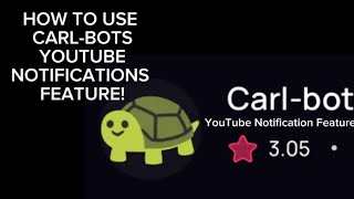 How to use CarlBots YouTube Notification Feature for your Discord Server [upl. by Gensler691]