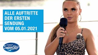 Alle Auftritte der ersten Sendung vom 05012021  DSDS 2021 [upl. by Birck]