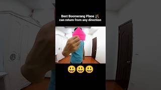 Best Boomerang plane  returnable airplane  boomerang that comes back  paper plane shorts plane [upl. by Nosac]