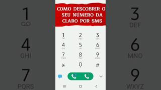 Como descobrir meu número da Claro por SMS shorts [upl. by Sukul]