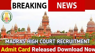 mhc exam hall ticket 2024 download madras high court exam hall ticket 2024 mhc exam hall ticket [upl. by Cormick271]