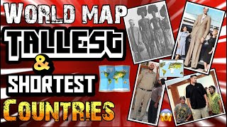 TALLEST amp SHORTEST COUNTRIES IN THE WORLD  WORLD MAP VIEW  HOW DO YOU COMPARE [upl. by Drofnas]