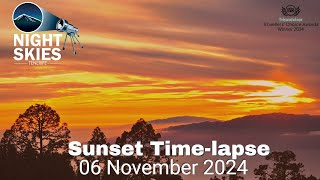 Sunset Timelapse 06 November 2024 [upl. by Ciel]