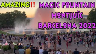 AMAZING ‼️ THE MAGIC FOUNTAIN OF MONTJUÏC  BARCELONA 2022 PART 1 [upl. by Byran]