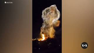 Explosion After Ukraine Strikes Crimea Port  VOA News [upl. by Eidahs]