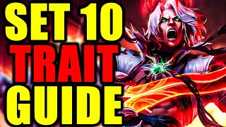 Guide to EVERY TRAIT in Set 10  Challenger TFT Guide [upl. by Nosreip]