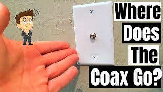 WHERE DOES THE COAX CABLE GO COAX OUTLET INSTALLATION  HOW TO [upl. by Burtis]