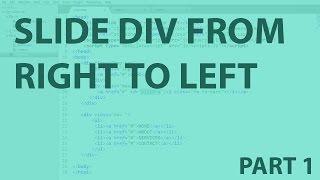 How to create div slide from right to left part 1 [upl. by Einniw266]