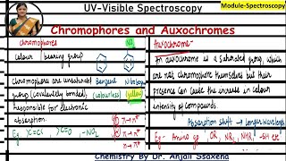 Chromophore and Auxochrome Uv spectroscopy Chromophore and Auxochrome in UV spectroscopy [upl. by Nauwaj]