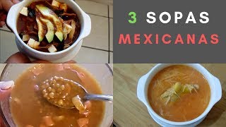 3 Sopas Mexicanas  Lentejas Tortilla Fideo  Erika Blop [upl. by Ahsirahc774]