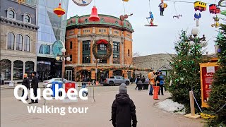 Quebec city Christmas market🎄 The German Christmas Market  Walking Tour 2023 UHD [upl. by Kevon]