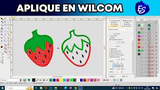 ✅✅ REALIZAR APLIQUE DE FRESA EN WILCOM 🍓🍓 HACER APLIQUE EN WILCOM FACIL [upl. by Gerrard434]