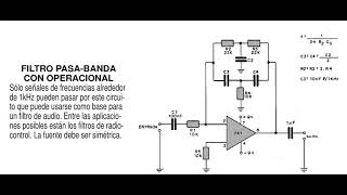 Filtro pasabanda con operacional circuitos prácticos de electrónica básica [upl. by Atinat705]