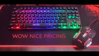 OMEN 3700X MFTEK RGB Rainbow Gaming Keyboard and Mouse Combo Compact 87 Keys Backlit review [upl. by Landri]